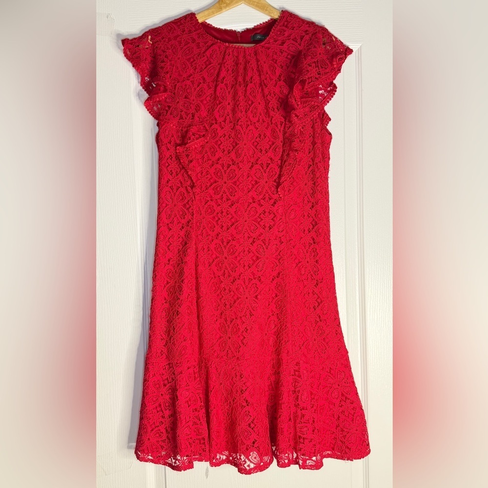Julia Jordan Holiday Red Lace‎ Dress, Size 6